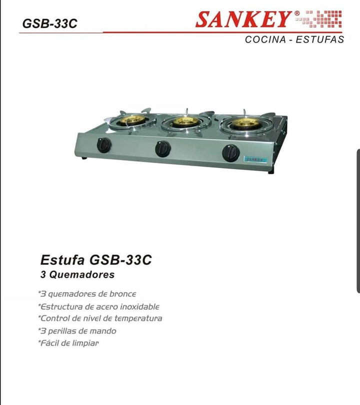 SANKEY Stove 3 Burner GSB-33C Table Model