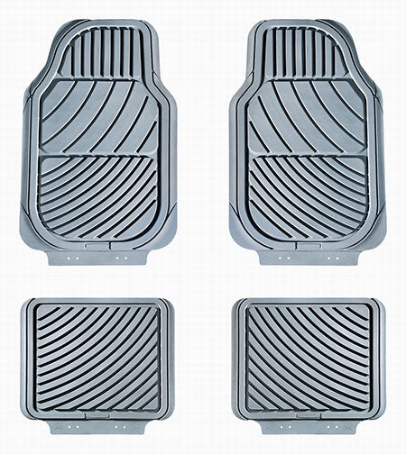 MAJIC Car Mat Universal 118 Pacific 4PCS Rubber Grey 4-SEATERS +
