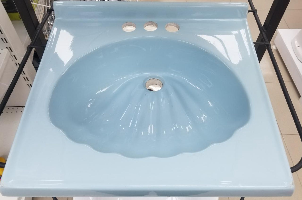 Sink Shell Design Coloured 18"X15" 3 Hole