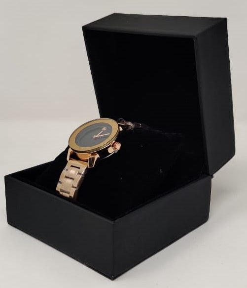 GENERIC Watch Fashion Women Rose Gold with Metal Strap Broad