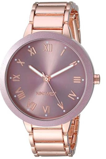 NINE WEST Watch Women's Tone Bracelet Mauve NW2248MVRG