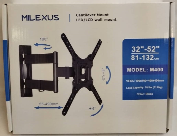 MILEXUS TV Wall Bracket 32"-52" M400 Full Motion
