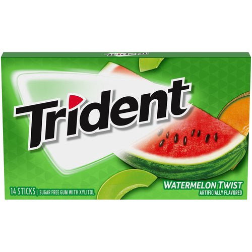 TRIDENT Watermelon Twist Flavor Gum Sugar Free 14-PIECES