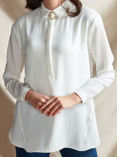 Top Tunic Pearl Button