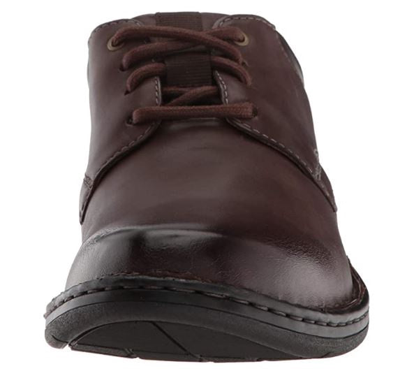CLARKS Footwear Men's Gadson Plain Oxford Dark Brown Leather