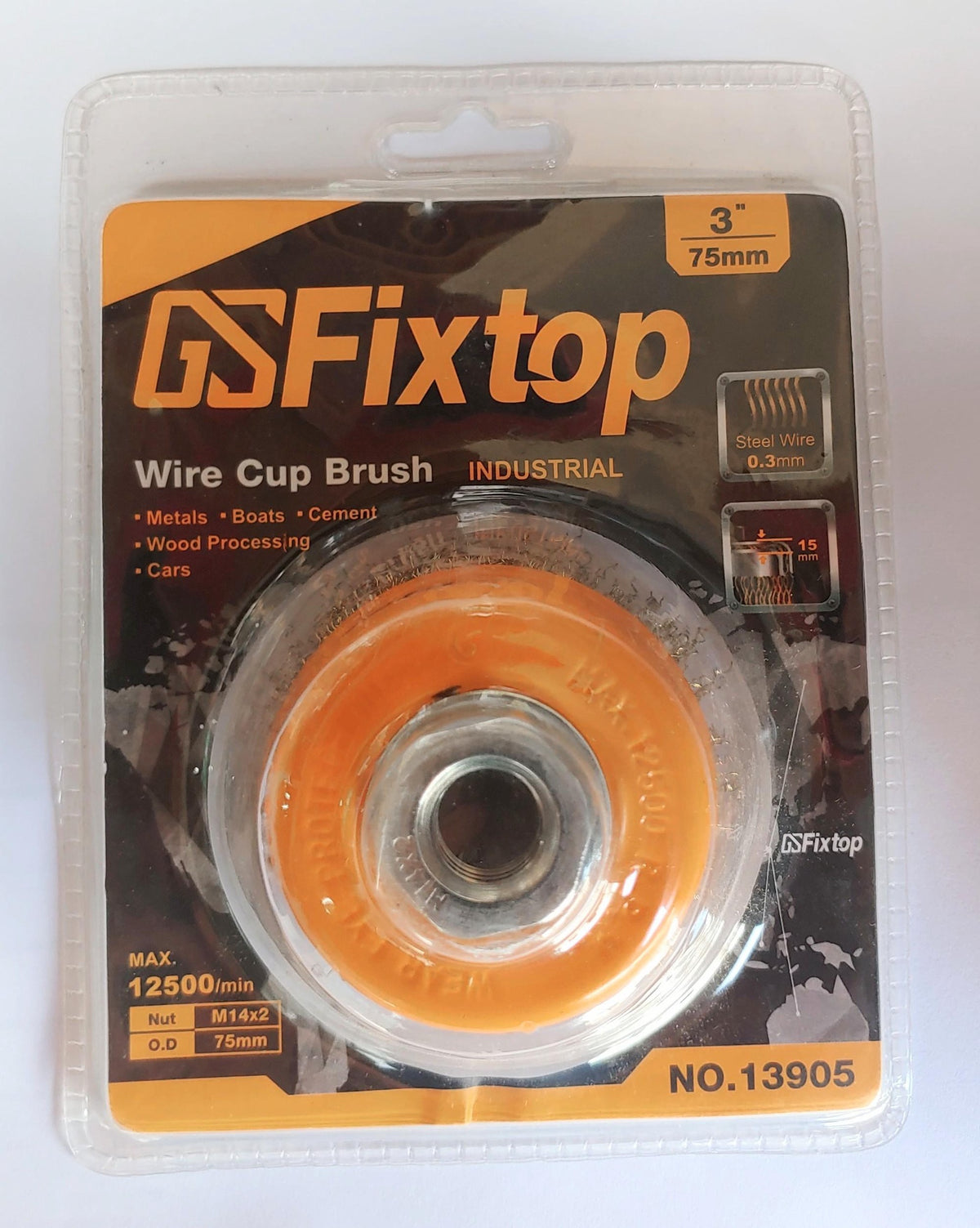 Cup Wire Brush 3" Gsfixtop 13905