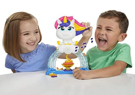 PLAY-DOH Toy Tootie the Unicorn Ice Cream Set with 3 NON-TOXIC Color Swirl Compound