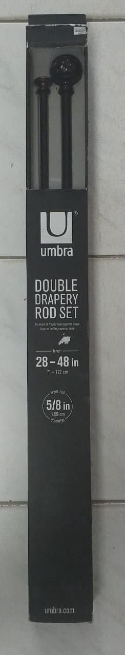 UMBRA Curtain Rod Ext 28"-48" Design Double / 244592-213-B11 Duala