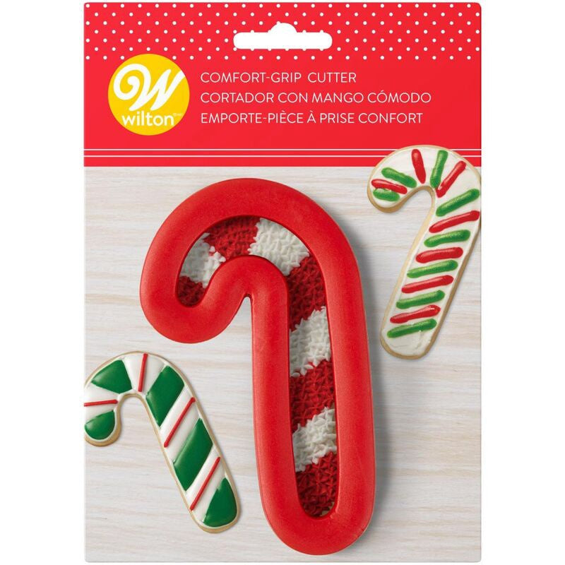 WILTON Baking Cookie Cutter Large Candy Cane COMFORT-GRIP 2310-3743
