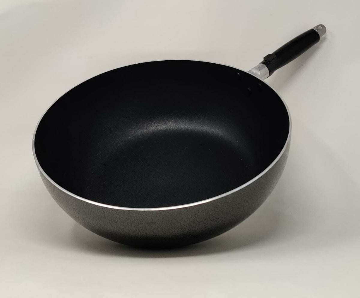 LEOSTAR Wok Pan WM32 with Glass Lid 32CM