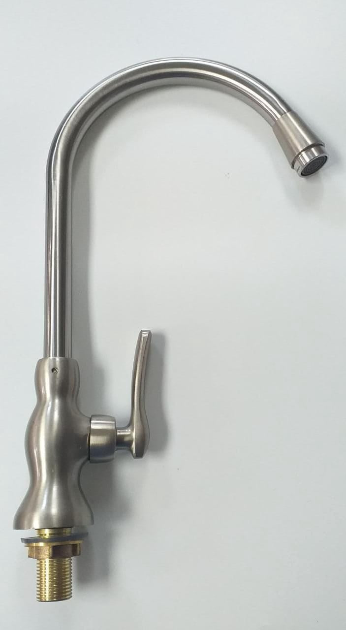 Goose Neck 1/2" Brush Nickle Lever