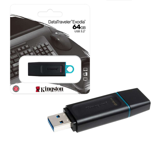 KINGSTON Computer Flash Drive 64GB USB Datatraveler Exodia DTX/64GB USB 3.2