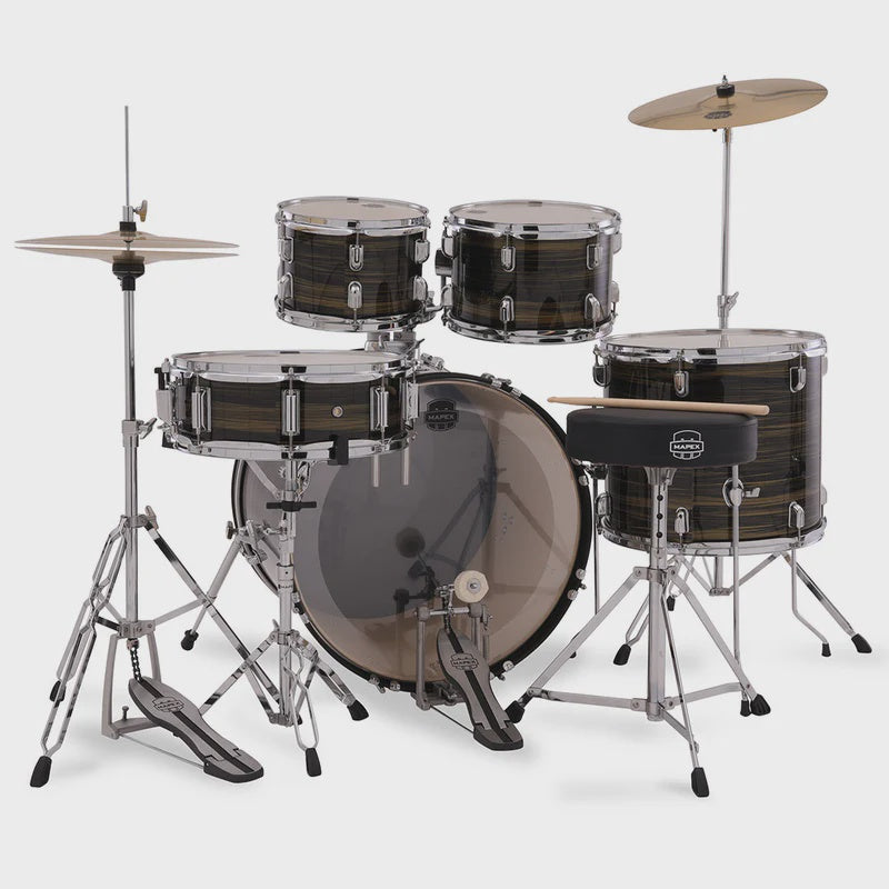 MAPEX Drum Set CM5294FTCFJ Comet Shell 5PCS Ebony Yellow Brown Wood Grain (2BOX)