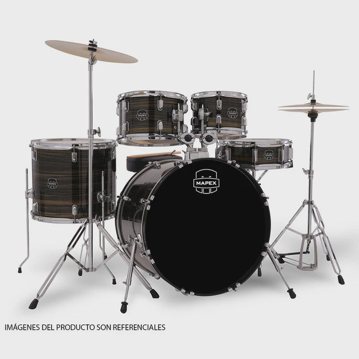 MAPEX Drum Set CM5294FTCFJ Comet Shell 5PCS Ebony Yellow Brown Wood Grain (2BOX)