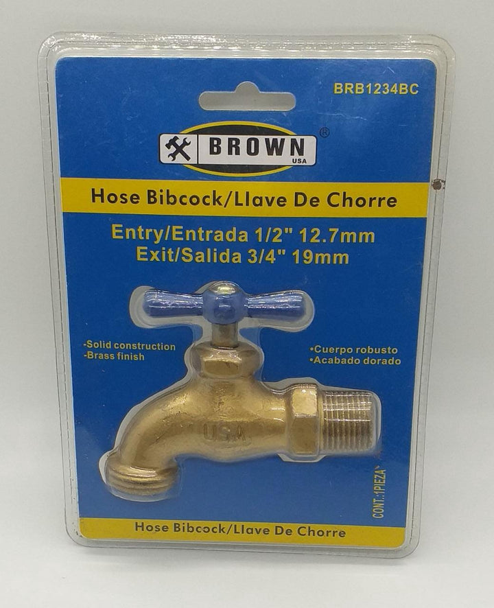 BROWN USA Bib Cork 1/2" Brass #BRB1234BC W/TH