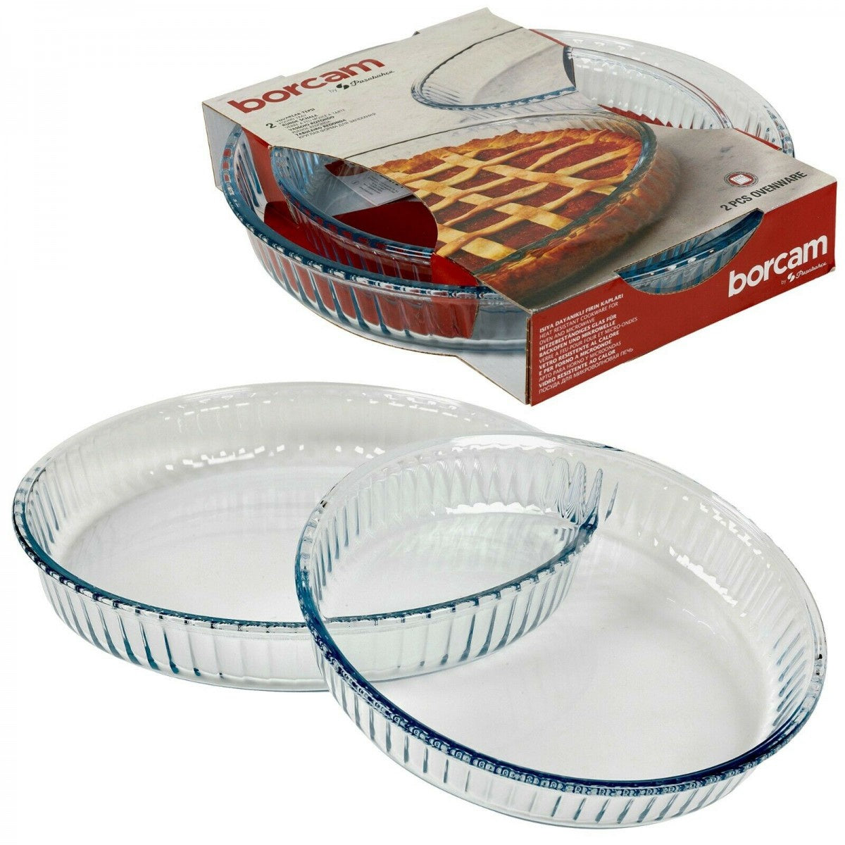 Glass Ovenware Borcam 159022 Round 2PCS
