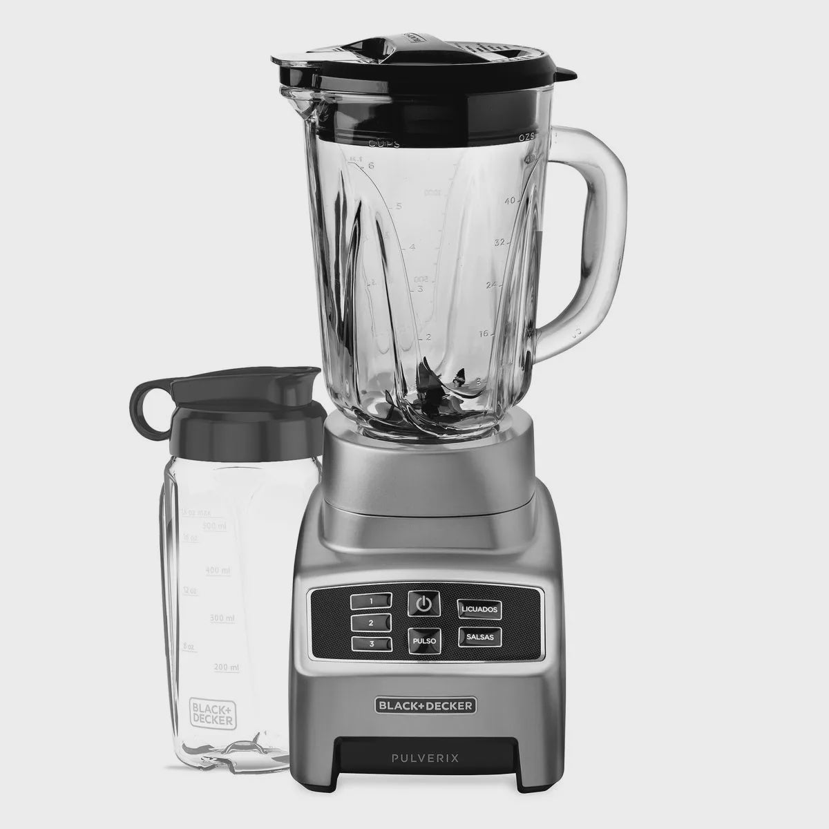 BLACK AND DECKER Blender Black & Decker BL1840MS Glass Mug Silver