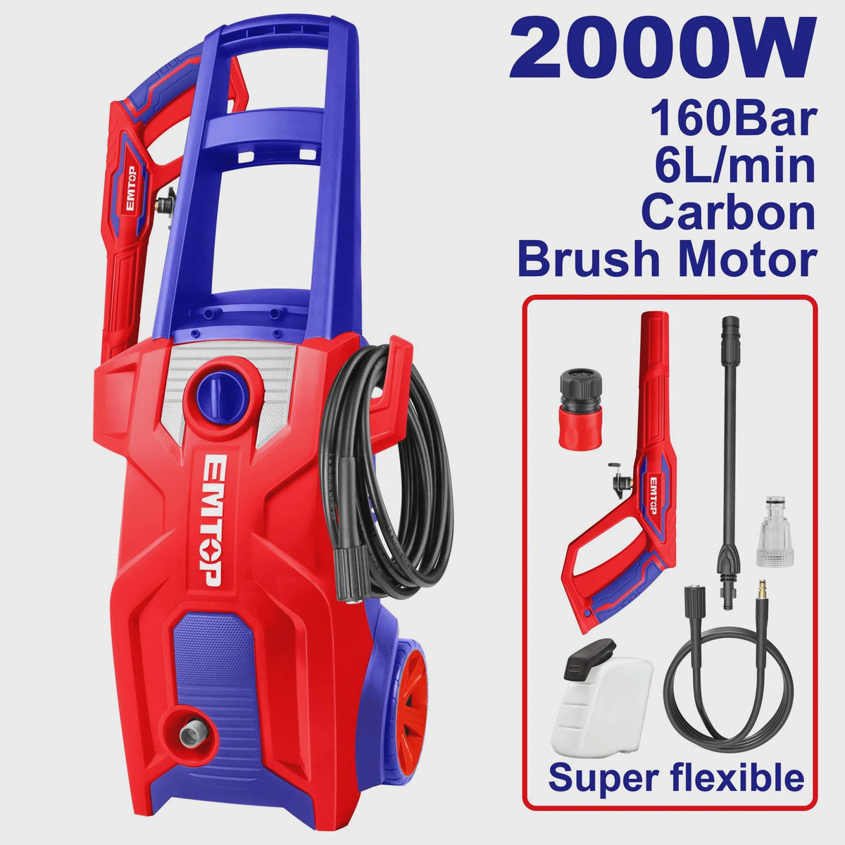 EMTOP Pressure Washer ULHPW2011 Electric 2000W