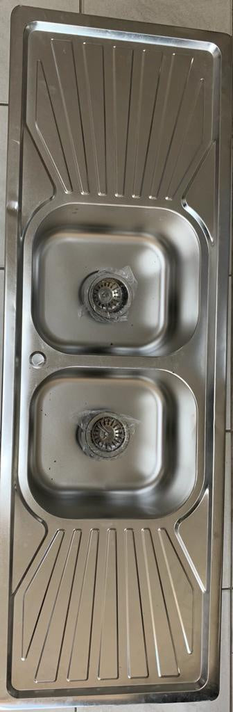 Sink D/BOWL D/DRAIN 59" X 20" W/WASTE Flat Edge Fits IN Counter Top