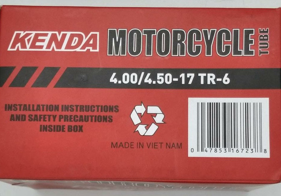KENDA M/CYCLE Tubes 400/450 X 17 4.00/4.50-17 TR-6