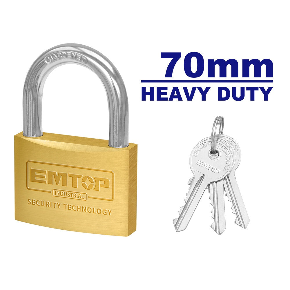 TOTAL Padlock Emtop 70MM EPDKB7021 Brass
