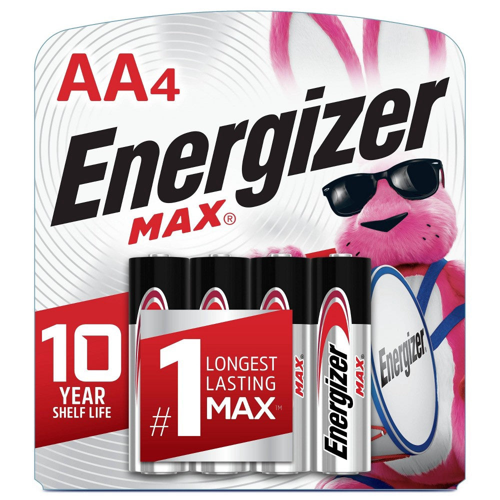 ENERGIZER Battery Aa Max Alkaline 4PK E91BP-4 AA4