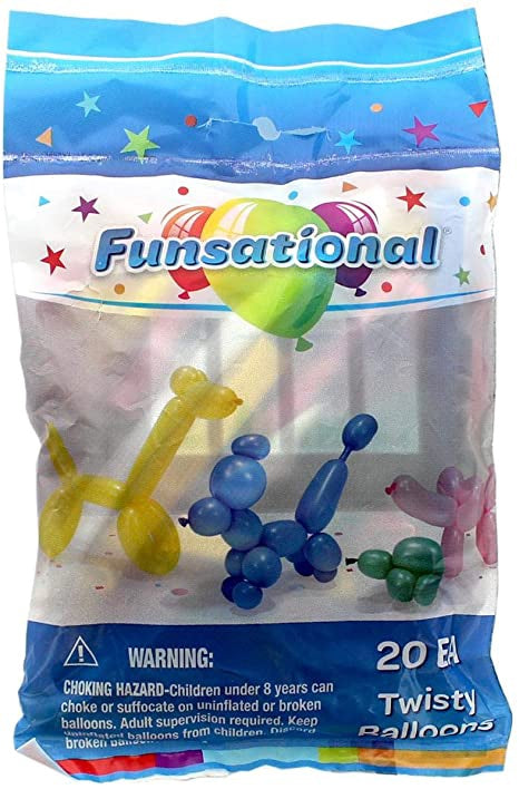 Party Balloons Funsational 2X60" 5X152CM 25PCS Pack Helium Quality Round Special Asst