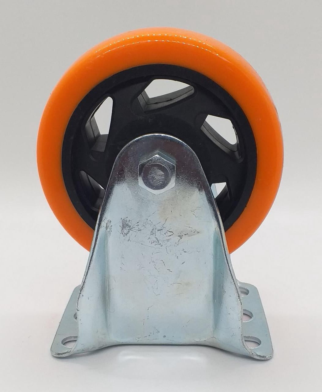 Wheel Coaster 4" Straight Orange & Blk