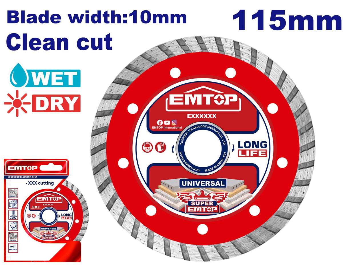 EMTOP Disc 4 1/2" Diamond EDDC031152 115MM