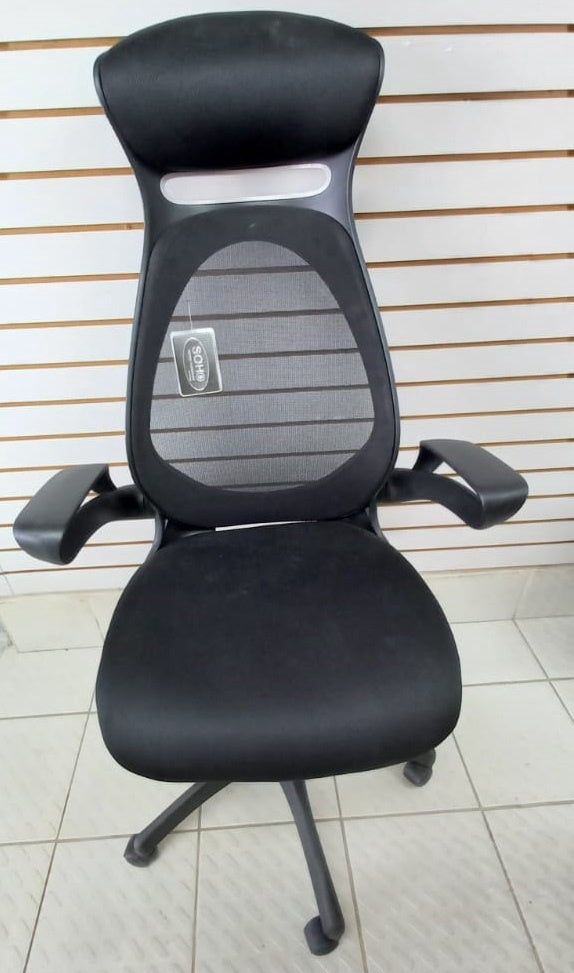 SOHO Chair Office Black with Head & Arm Rest 972556