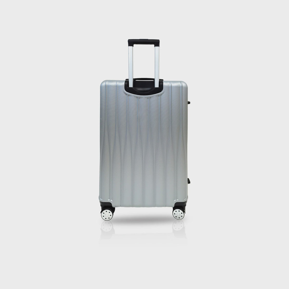 TUCCI ITALY Luggage Suitcase Medium 24" Baratro T0331-24IN-SILWT ABS Hard Cover 4 Wheel Spinner Silver White