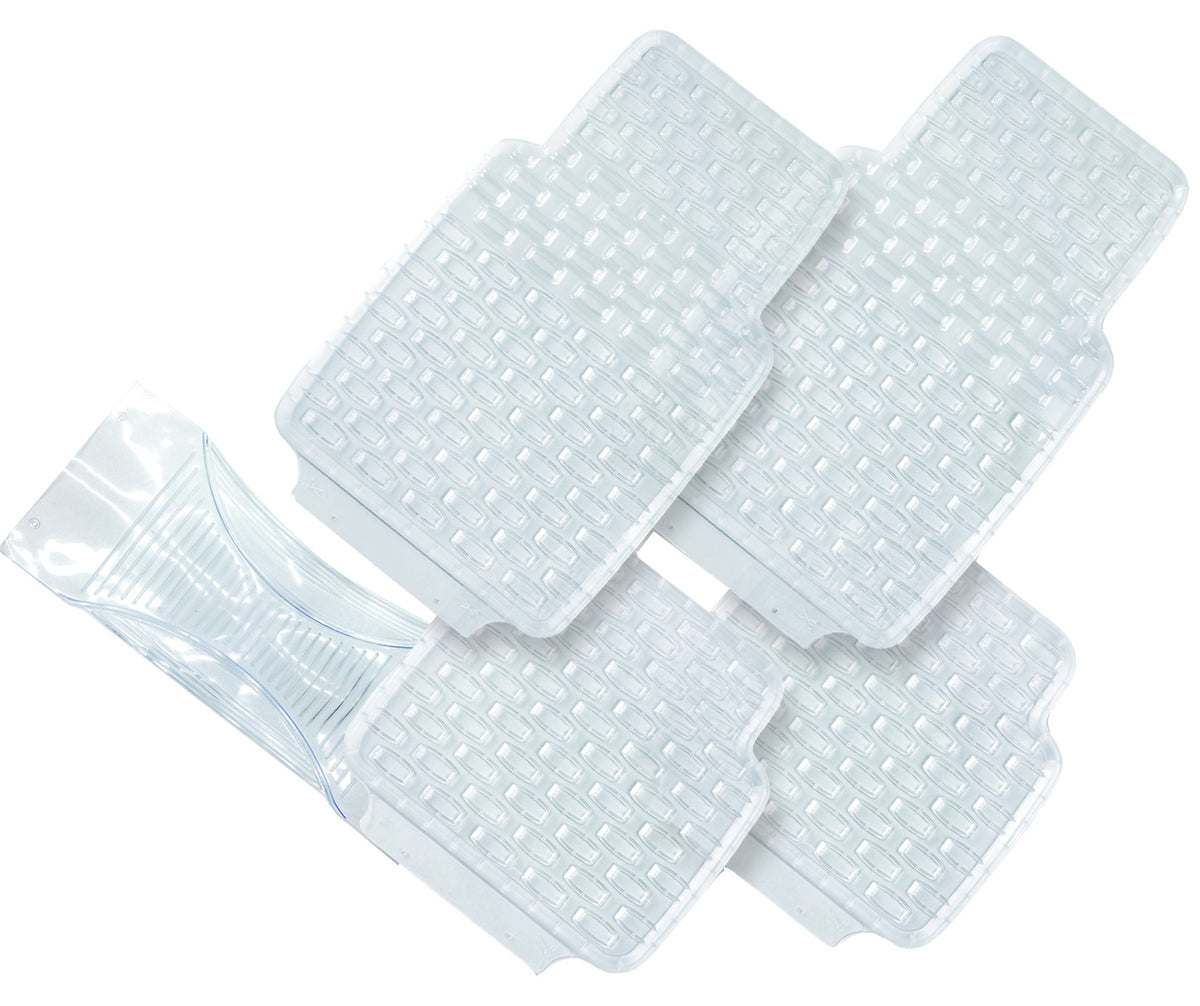 MAJIC Car Mat Universal 180 Protector 5PCS Rubber Clear 5-SEATERS +