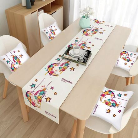 Eid / Ramadan Table Runner & Cushion Cover Set