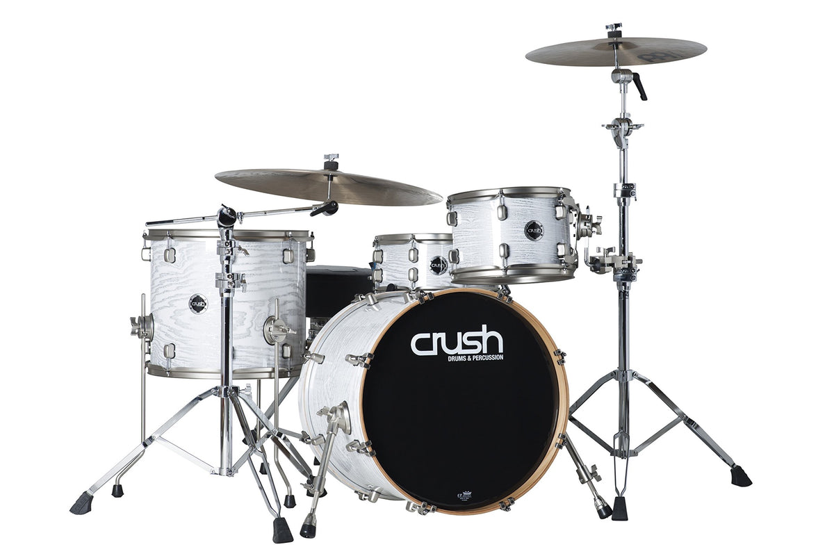 CRUSH Drum Set SMA448612 Sublime Axm Hg White with Silver Sparkle