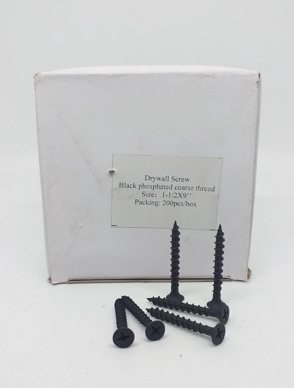 Screw Drywall 9 X 1 1/2" Black 200PCS Box 73970 Coarse Thread