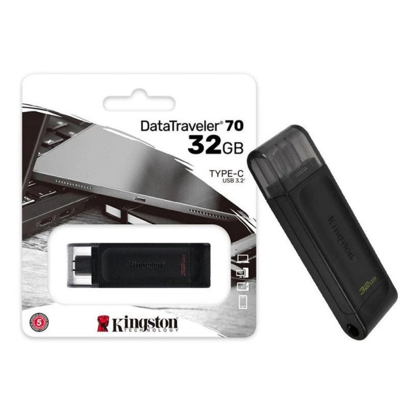 KINGSTON Computer Flash Drive 32GB TYPE-C Datatraveler 70 DT70/32GB USB 3.2