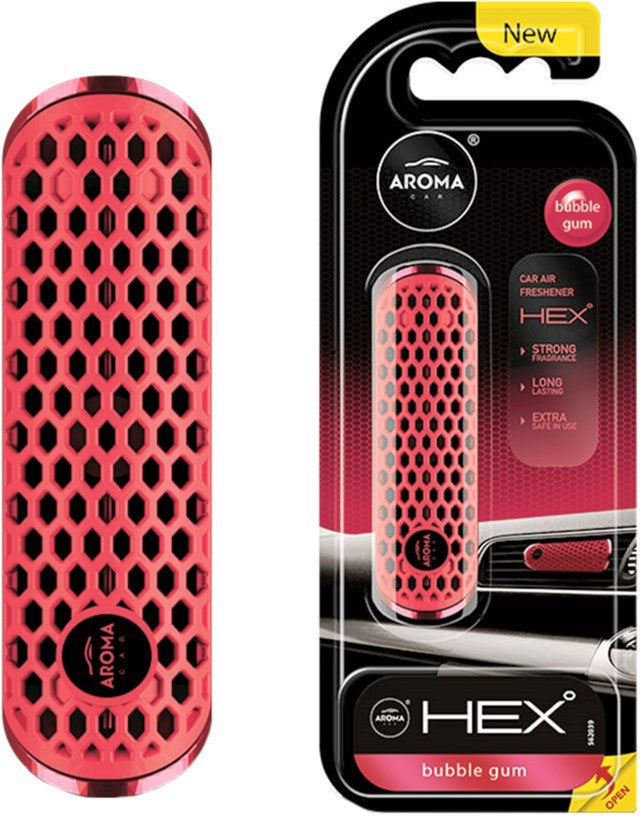 AROMA Car Air Freshener Hex Bubble Gum Polymer
