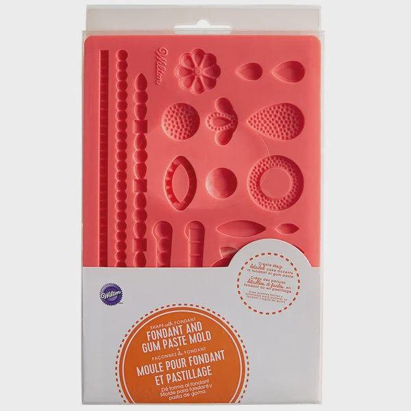WILTON Baking Fondant and Gum Paste Silicone Mold Jewelry Pink 2115-0-0024