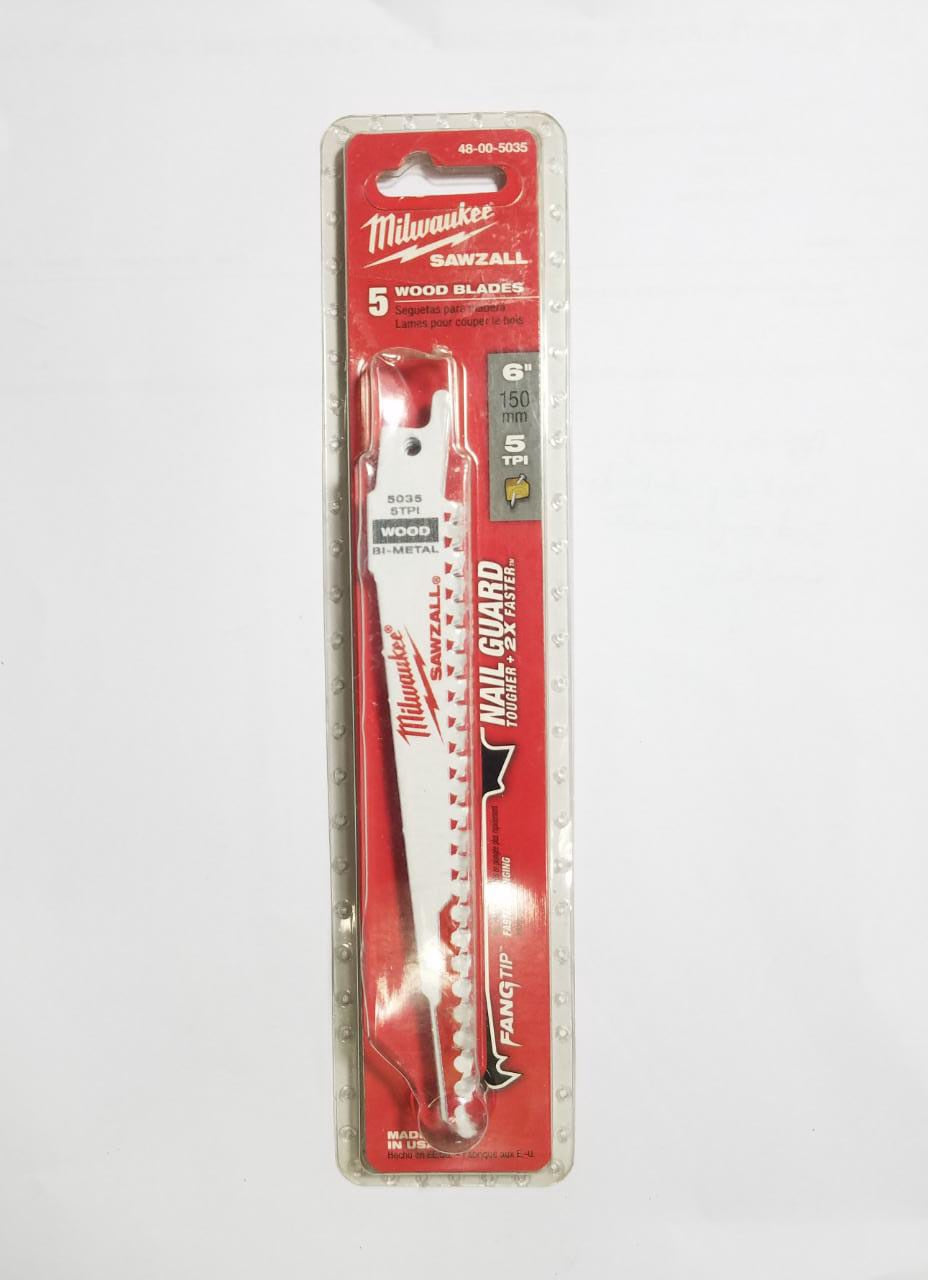 MILWAUKEE Blade Sawzall 6" 5PCS 5035 Wood