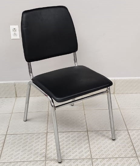 Chair Waiting Black and Chrome B33 Large