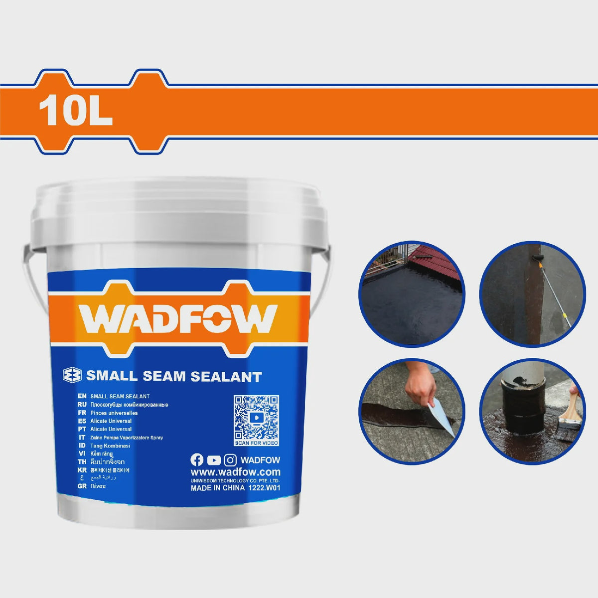 WADFOW Waterproof Sealant 10L WGQ3T10 Transparent