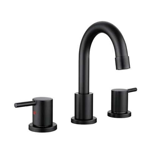 KIOTTO Faucet Bathroom Double Handle Matt Black K13B3042MB
