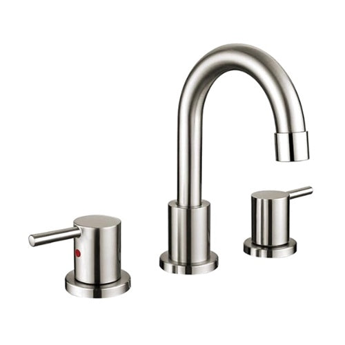 KIOTTO Faucet Bathroom Double Handle Brushed Nickle K13B3042BN