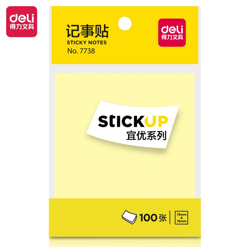 DELI Stationery Sticky Notes 7738 Stickup 100PCS Single Pack