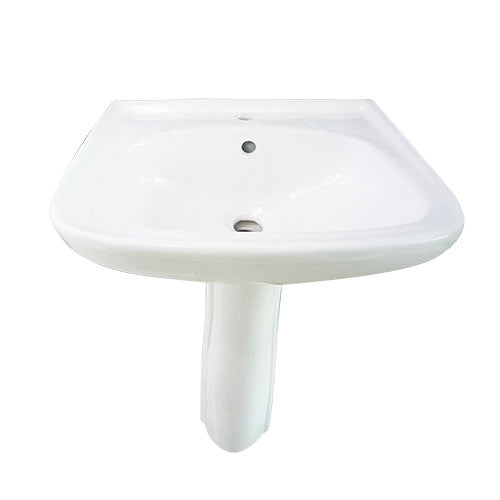 CPTL Sink Ware W/PEDESTAL White Large 1 Hole GNN-C307