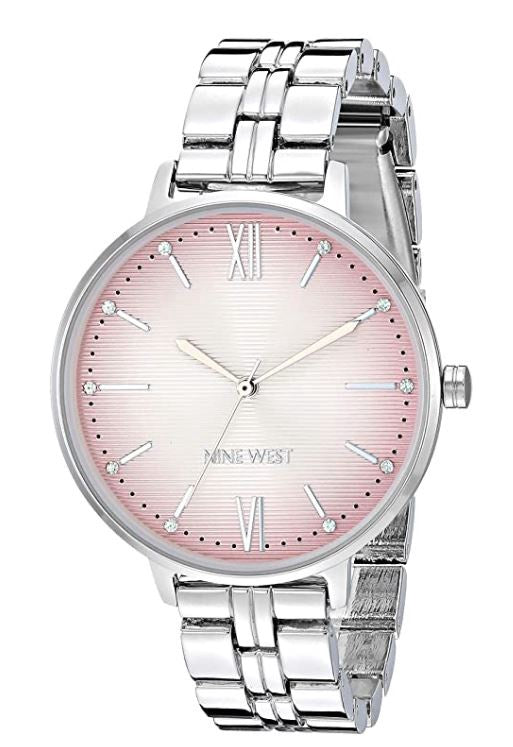 NINE WEST Watch Women's Crystal Accented Bracelet Pink
