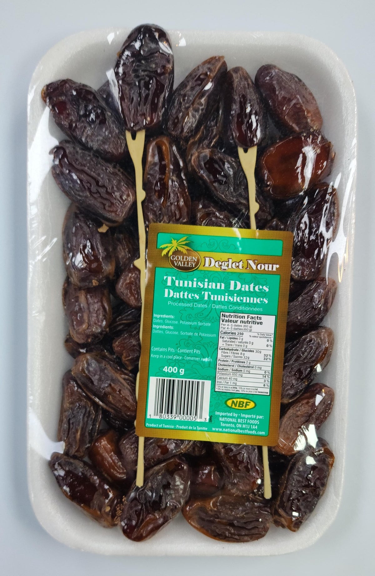 GOLDEN VALLEY Deglet Nour Tunisian Dates 400G