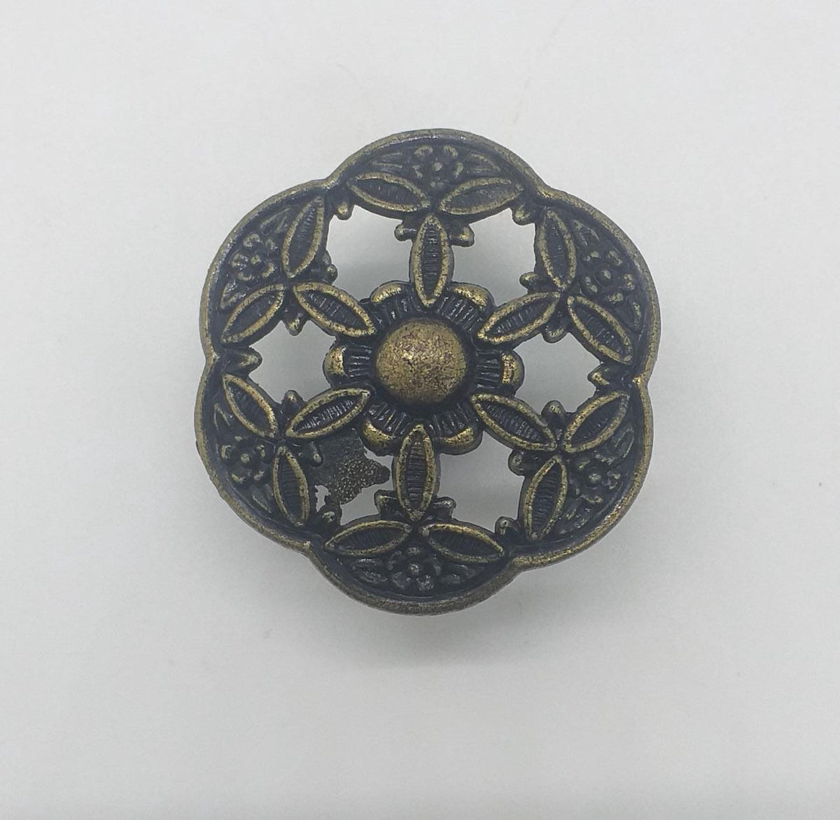 Draw Knob 15891 Antique Bronze Flower Designe