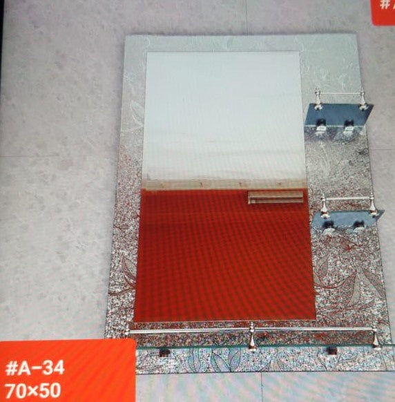 Mirror Dec 70 CM X 50 CM W/SHELF #A-34
