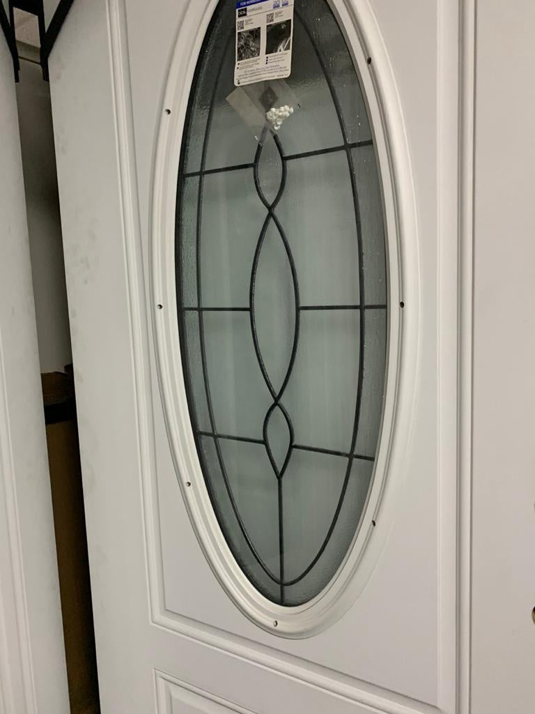 JELDWEN Door Steel Oval Patina Royal R00405JW 36X80 Without Lock and Frame